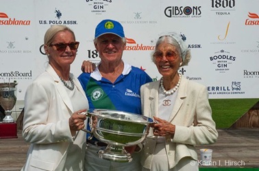 Reute Butler, Jim Drury, captain of Oak Brook Polo team and Jorie Butler Kent